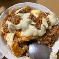 ひちょた's cooksnap of when they made 5分でハンバーグ丼！合挽き肉と玉ねぎ炒め.