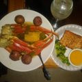erickblossomgame34's cooksnap of when they made Crab legs w/ Corn & Potatoes.