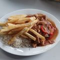 El cooksnap de Lidia Suazo Ghisolfo cuando hizo Pollo Saltado c/Arroz Primavera.