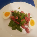 El cooksnap de klariss cuando hizo Judía verde, con tacos de jamón y ajos.