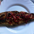 El cooksnap de Mariluz cuando hizo Lubina al horno con pimientos asados.