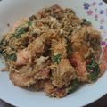 Cooksnap 🌹 semasa beliau membuat Egg Floss Butter Prawn.