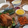 The skinny chef's cooksnap of when they made Savory herb rub roasted turkey.