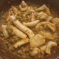 El cooksnap de Susana cuando hizo Sepia con Guisantes a la catalana.