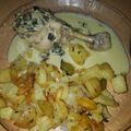 El cooksnap de Micaela Sosa cuando hizo Pollo al verdeo con papas a la crema.