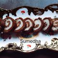 Sumedha Joshi's cooksnap of when they made कोकोनटी चाॅकलेट बिस्किट स्वीस रोल केक (coconut chocolate biscuit swiss roll cake recipe in marathi).