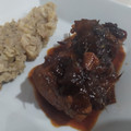 El cooksnap de MariadeGrazia cuando hizo Solomillo en salsa de cerveza negra con puré trufado.