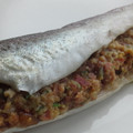 El cooksnap de Rebe cuando hizo Trucha rellena de jamón y piñones.