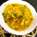 Rashi Mudgal का कुकस्नैप जब उन्होंने कच्चे केले की सब्जी(Kachche keke ki sabzi recipe in Hindi) बनाया था।