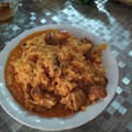 El cooksnap de Rosa Maria Calvo cuando hizo Arroz con conejo (Thermomix).