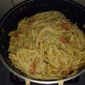 El cooksnap de Yuli cuando hizo Espaguetis con atún y limón.