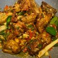 Cooksnap MocQue semasa beliau membuat Ayam Masak Berlado.