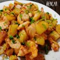 El cooksnap de Encar cuando hizo Salteado de pulpo con patatas.