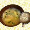 yu🐓's cooksnap of when they made じゃがいもとツナの味噌汁.