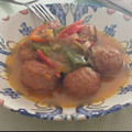 El cooksnap de Noelia de la Cruz Reyes cuando hizo Albóndigas de pollo😋🤗.