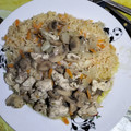 El cooksnap de Yareth Montana cuando hizo Pollo al champiñón con arroz integral 🍄🍗.