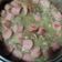 El cooksnap de Irma García cuando hizo Salchicha en salsa verde con papa y champiñones.