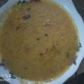 Muskaan Kashif's cooksnap of when they made Desi Masar and moong daal Mix on wood fire.