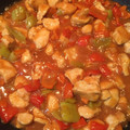 El cooksnap de MimiD cuando hizo Arroz con pechuga en salsa agridulce .