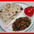 Bushra Mazhar's cooksnap of when they made Tawa bhindi.