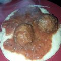 El cooksnap de Evelyn cuando hizo Polenta con salsa y albóndigas 🍴.