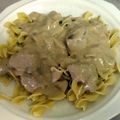a.thatcher's cooksnap of when they made Dawn's homemade stroganoff.