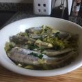 El cooksnap de Ramón Esteban López cuando hizo Boquerones encebollados.