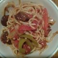 Alicia Hamilton 's cooksnap of when they made Sausage and Peppers - voted the BEST.