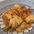 El cooksnap de Becky cuando hizo Arroz seco con pollo y verduras variadas.
