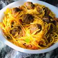 Fatima Dewa's cooksnap of when they made Spaghetti and meatballs.
