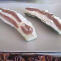 El cooksnap de María José cuando hizo Mini pepino con anchoas y queso.