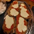 El cooksnap de Marìa Belèn Esnaola cuando hizo Milanesas de Berenjenas al horno con queso y huevos revueltos.