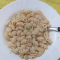 El cooksnap de Valen cuando hizo Fideos coditos con crema de verdeo y pollo 💜.