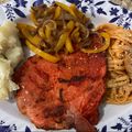 El cooksnap de Els Balzary cuando hizo Chuleta con achiote y naranja.