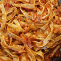 El cooksnap de Montse Puig cuando hizo Tagliatelle alla Puttanesca.