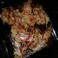 El cooksnap de Majo Lemos cuando hizo Pescado al horno con cebolla y morrón y salsa de soja.