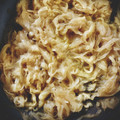 El cooksnap de Arianne cuando hizo Cebolla caramelizada a la cerveza.