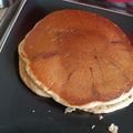 El cooksnap de Gabriela Uzquiano cuando hizo Panqueques americanos con chips de chocolate.