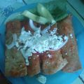 El cooksnap de Tanya Luna cuando hizo Enjitomatadas rellenas de pollo.