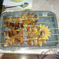 El cooksnap de Monica Aira Fernandez cuando hizo Brochetas de salchichas súper tiernas, piña, bacon y dátiles 😄.