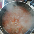 El cooksnap de Marijose Marley cuando hizo Consomé con higadillos de pollo y fideo.