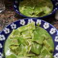 El cooksnap de Maritza cuando hizo Tallarines verdes Peruanos.