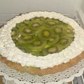 El cooksnap de Dolores Ayala cuando hizo Tarta de durazno con pastelera y Chantilly.