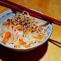 Rébecca Brilvicas's cooksnap of when they made Kouhaku Namasu (Daikon and carrot pickles).