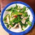 Lin Shu Jhen 的 韭菜花豆干炒肉絲 cooksnap