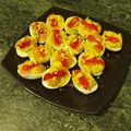 El cooksnap de Alejandro Arias Sanchez cuando hizo Huevos rellenos de brócoli con salmón y pimiento.