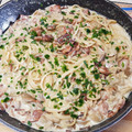 El cooksnap de Rubén cuando hizo Carbonara de níscalos.