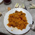 El cooksnap de Jose cuando hizo Paella con pollo y jengibre.