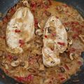 El cooksnap de María Alicia cuando hizo Pollo en salsa de champiñones.