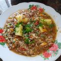 El cooksnap de Nirvana Oviedo cuando hizo Guiso exprés de arroz y lentejas.
